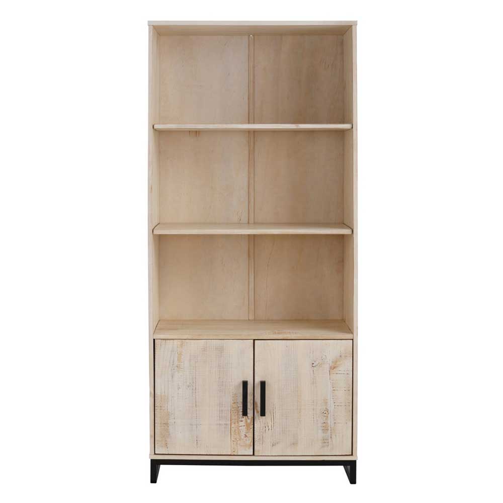 Massives Standregal in Kiefer White Wash - Pseino