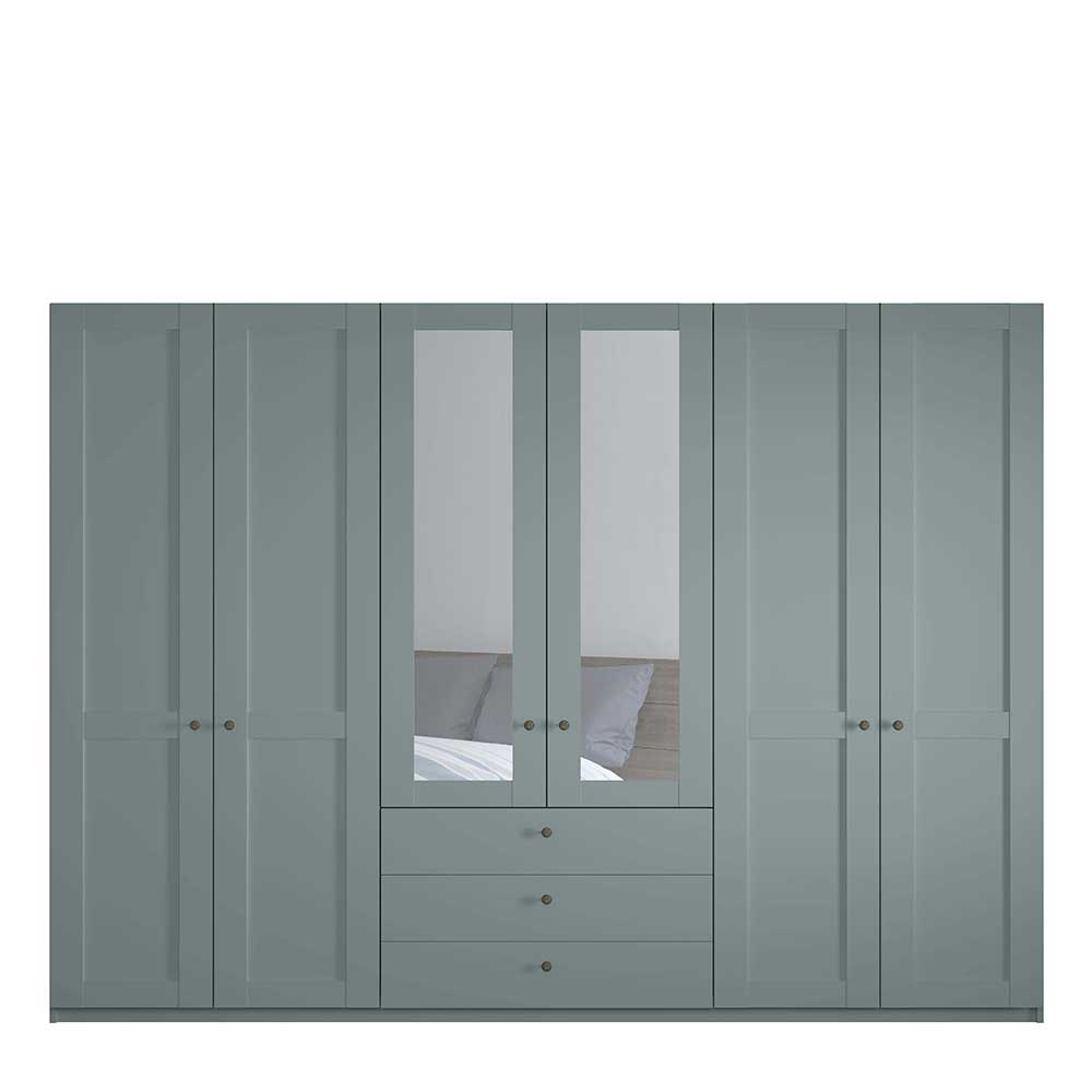 Großer Kombi-Kleiderschrank in Graugrün - Rajavo