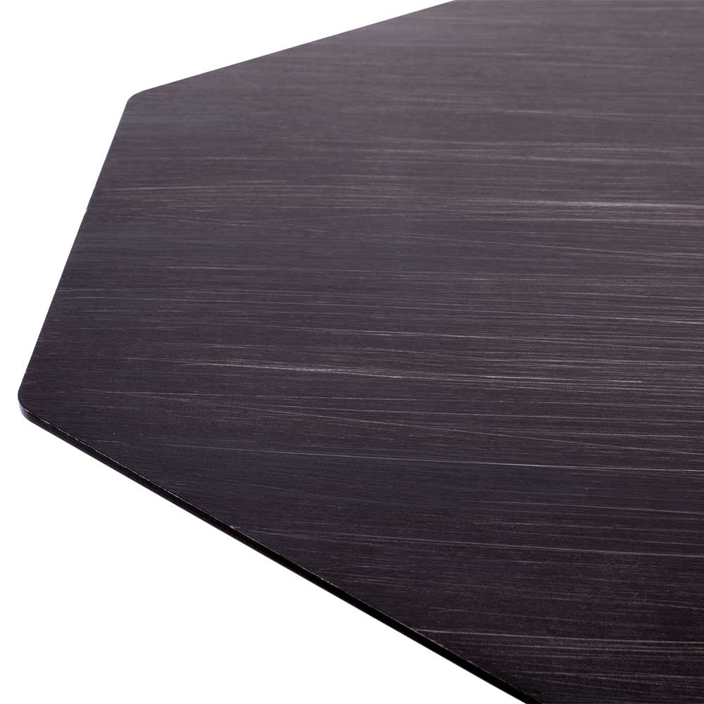 45x47x45 Achteckiger Metalltisch in Schwarz - Tomi