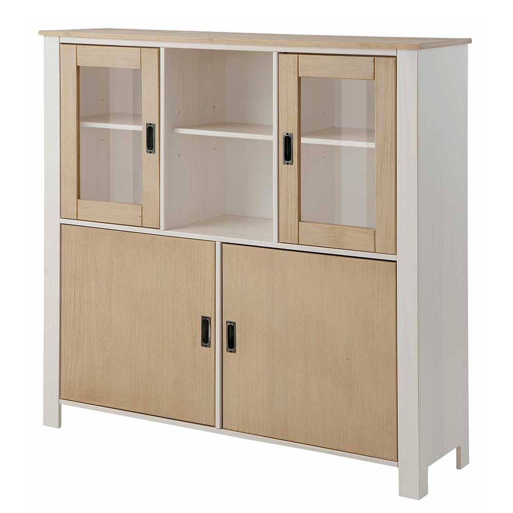 125x120x35 Highboard Scandi Style zweifarbig - Airina