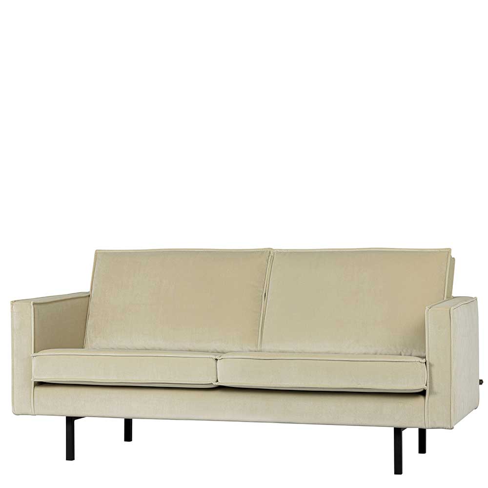 Retro Couch aus Samt in Graugrün - Vontada
