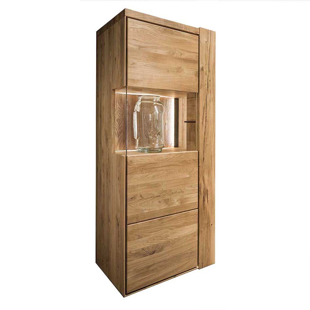 Wohnzimmervitrine aus geöltem Massivholz - Slaraduva