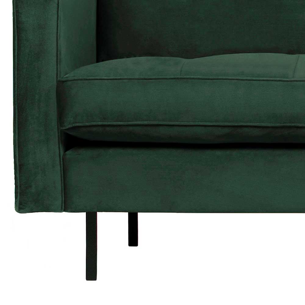 3 Sitzer Sofa in Dunkelgrün Samtstoff - Distroit