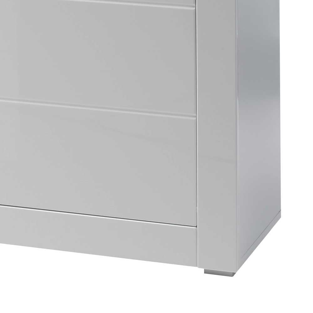 Sideboard mit 3 gedämpften Türen Mextra in Weiß Hochglanz