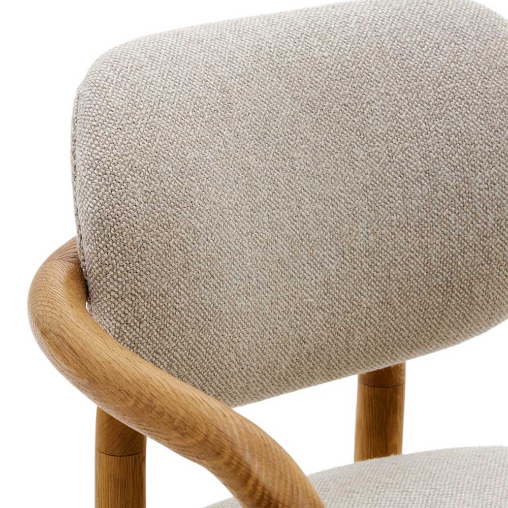 Skandi Designstuhl in Beige Chenille - Gracelino
