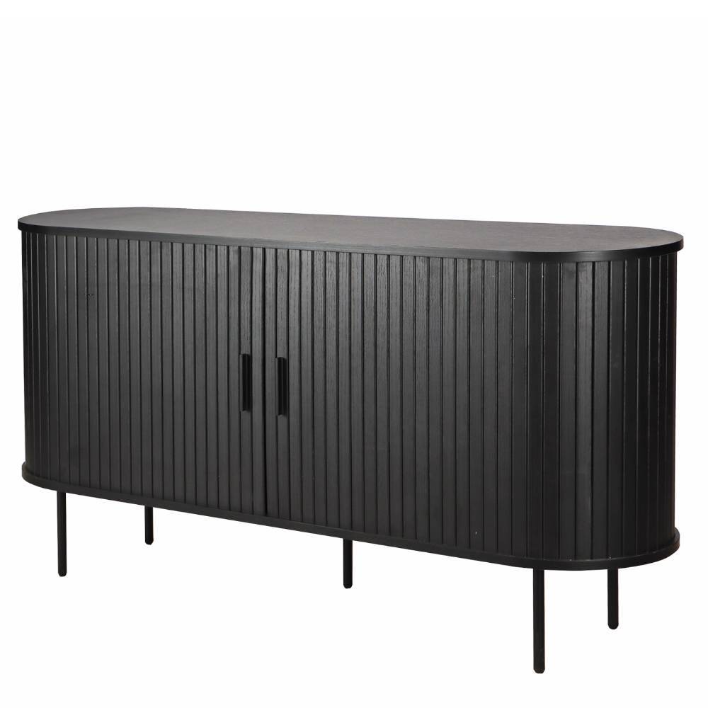 Ovales Retro-Sideboard mit Schiebetüren - Lurymav
