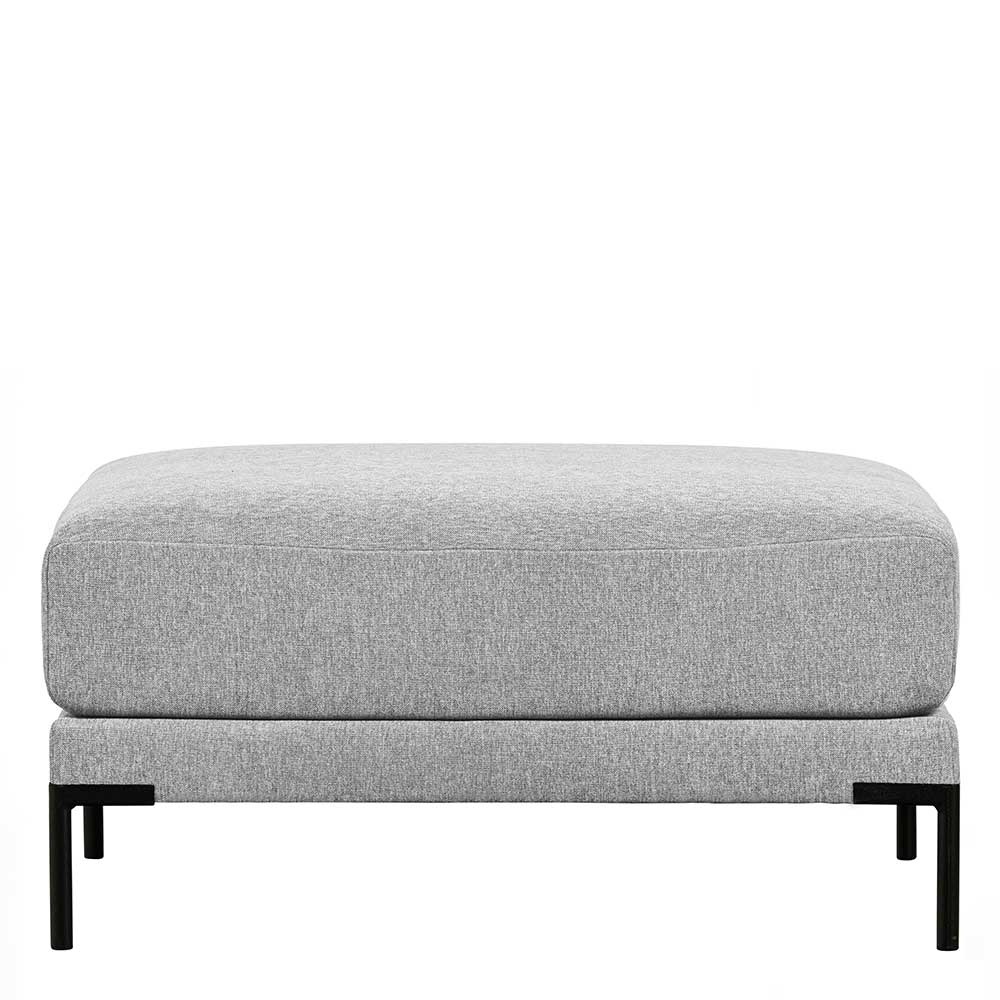 Wohnzimmer Stoffhocker in Hellgrau - Horedion