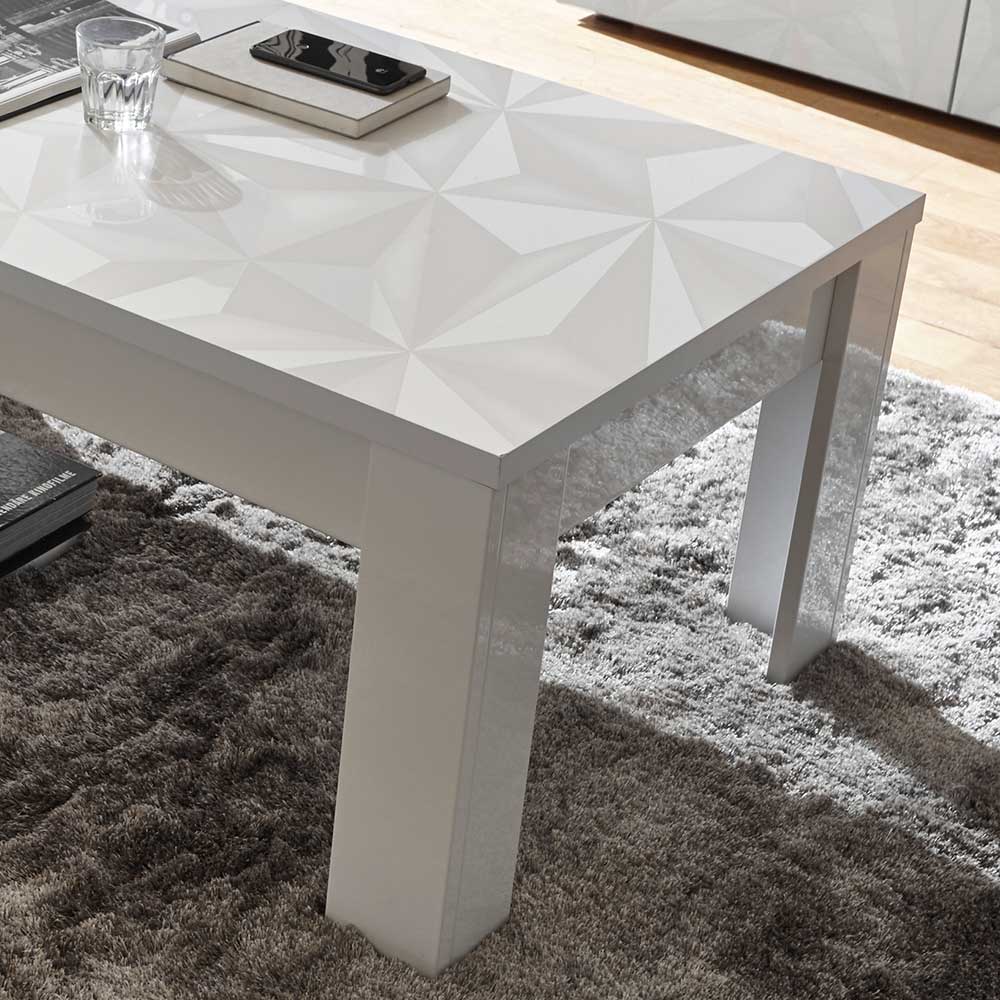 Design-Couchtisch in Weiß hochglänzend - Vovasoma