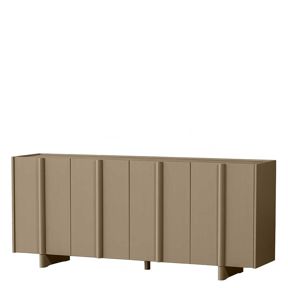 Modernes schlammfarbenes Sideboard mit sechs Türen und stabilen Standfüßen – Litinka