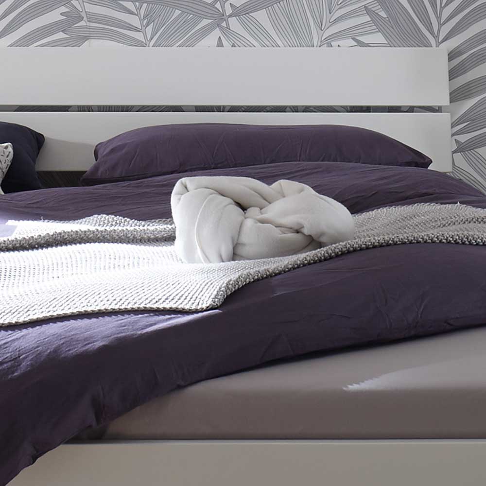 Modernes weiß lackiertes Bettkopfteil für das Schlafzimmer – Asbell