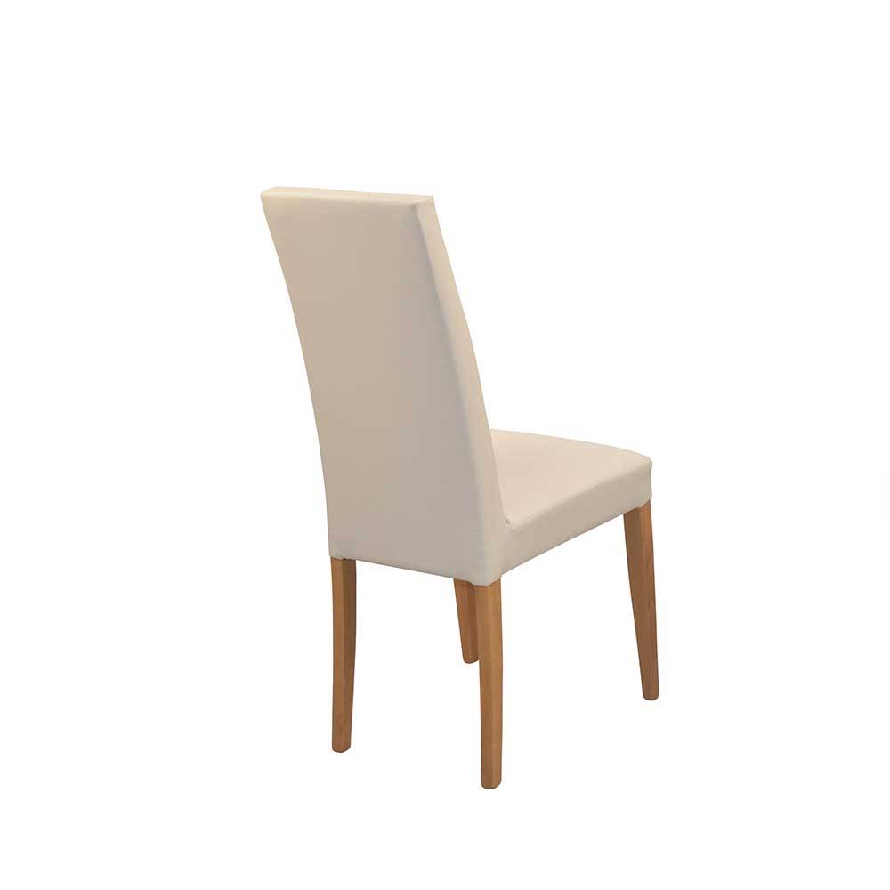 Kunstleder Polsterstühle in Beige - Boners (2er Set)