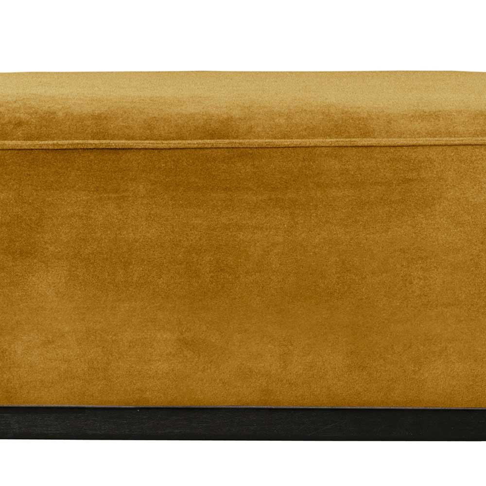 Sitzhocker in Honig Gelb Samtbezug - Etzga