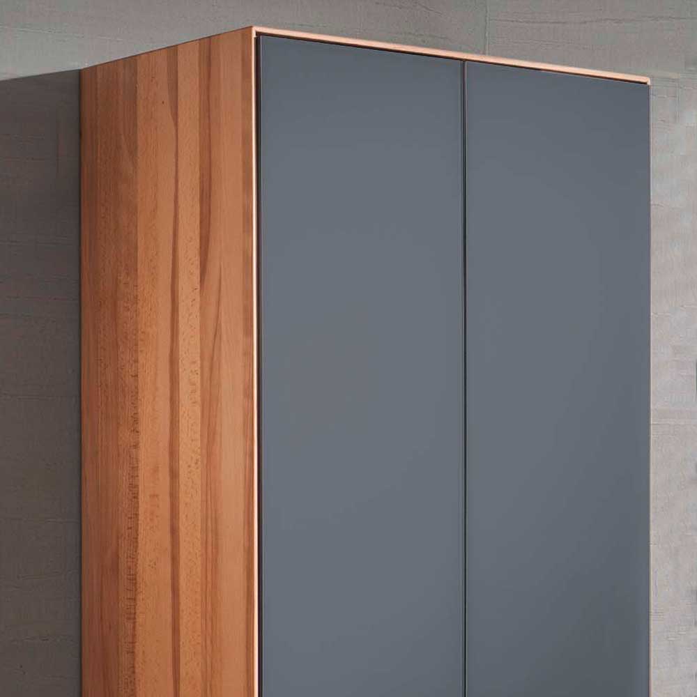 Design Garderobenschrank in Anthrazit Glas - Mandrey