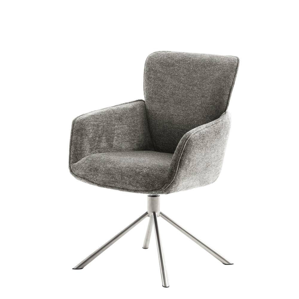Esstisch-Drehsessel in Cappuccino - Jabette (2er Set)