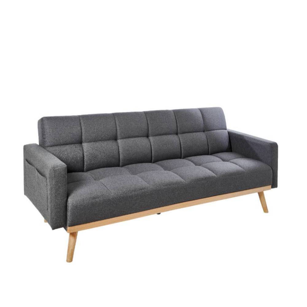 Retrodesign Klappcouch in Grau - Roper