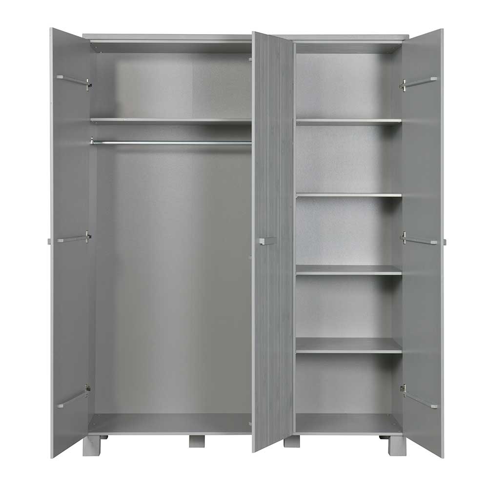 Massiver Kleiderschrank in Betongrau - Tastria