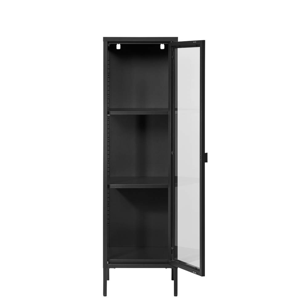 1-türige Vitrine in Schwarz - Baly