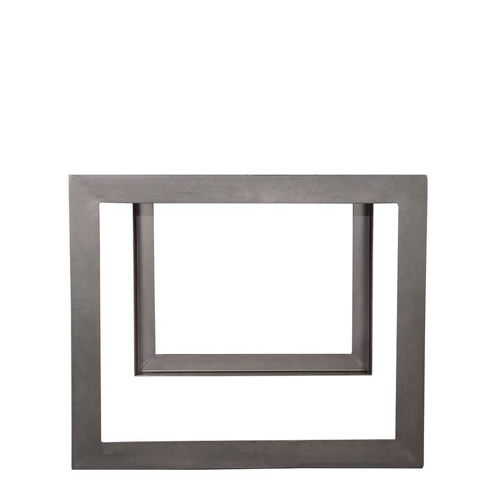 Graues, modernes Metall-Tischgestell mit quadratischer Form – Suvernos