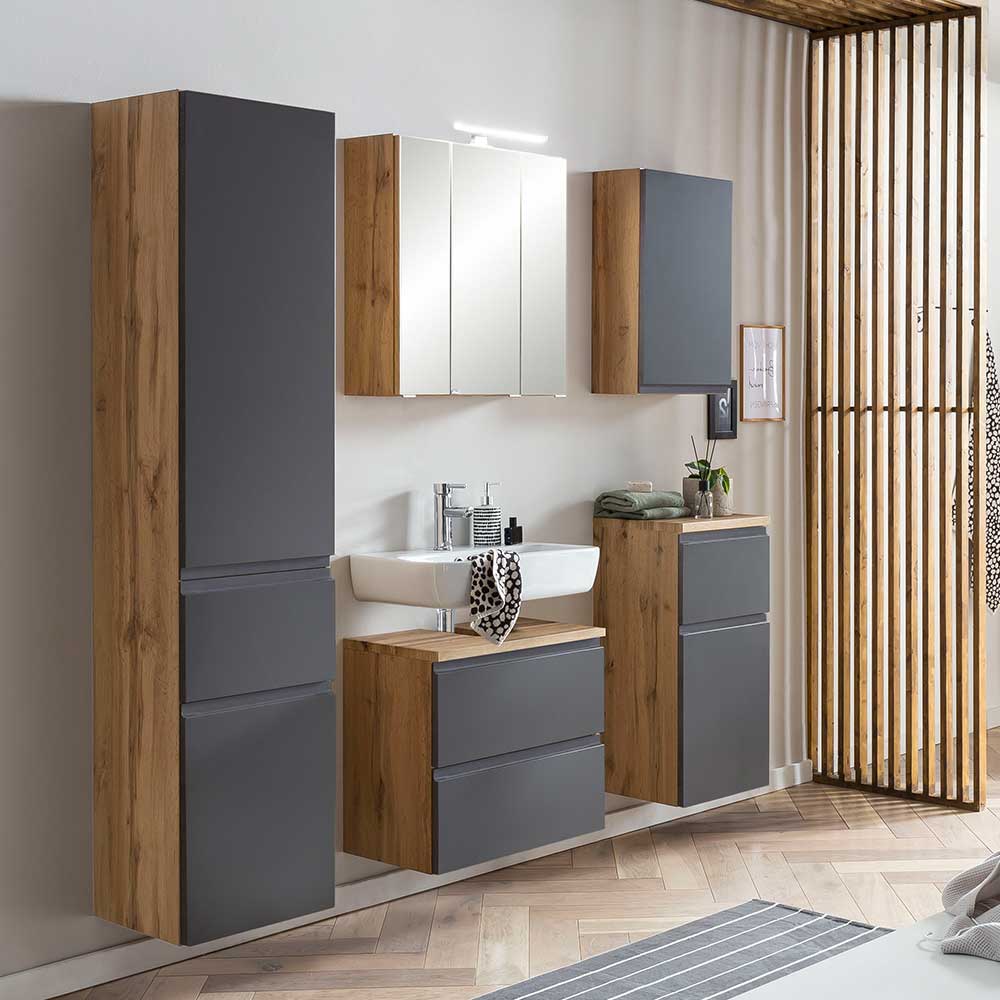Badezimmermöbel Komplettset modern - Jambi (fünfteilig)