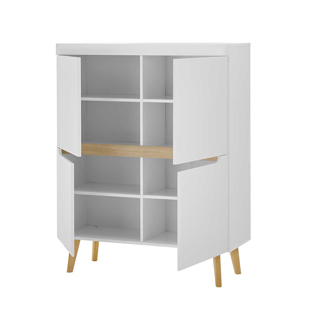 Scandi Chic TV Wohnwand Möbel - Ginko (vierteilig)