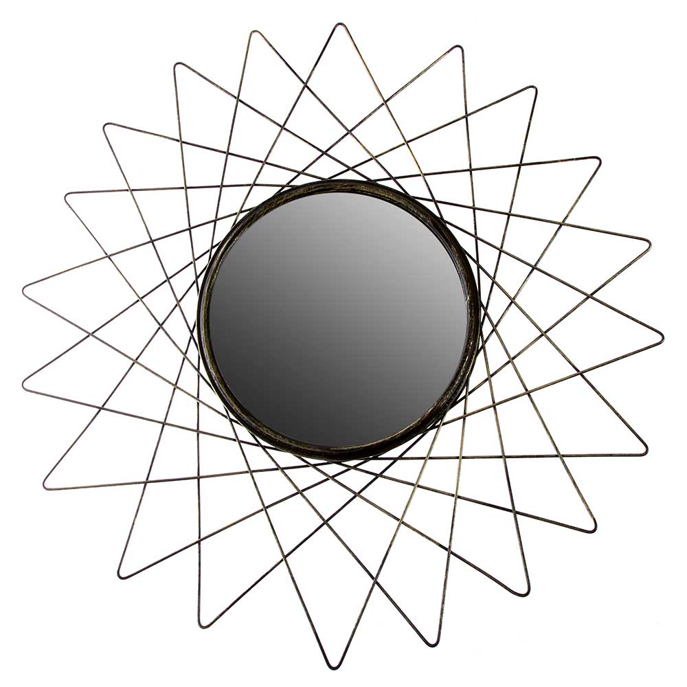 Moderner Spiegel in Altgold Metallrahmen - Emrany