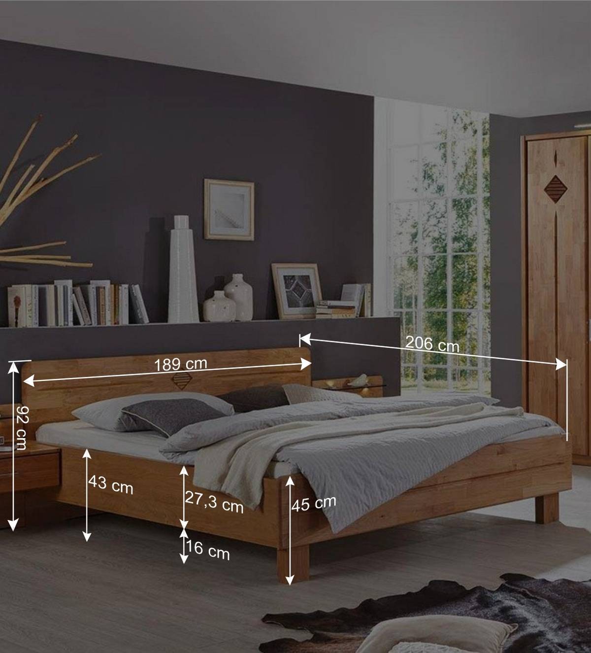 Schlafzimmer Einrichtung Apolios in Erle teilmassiv (vierteilig)
