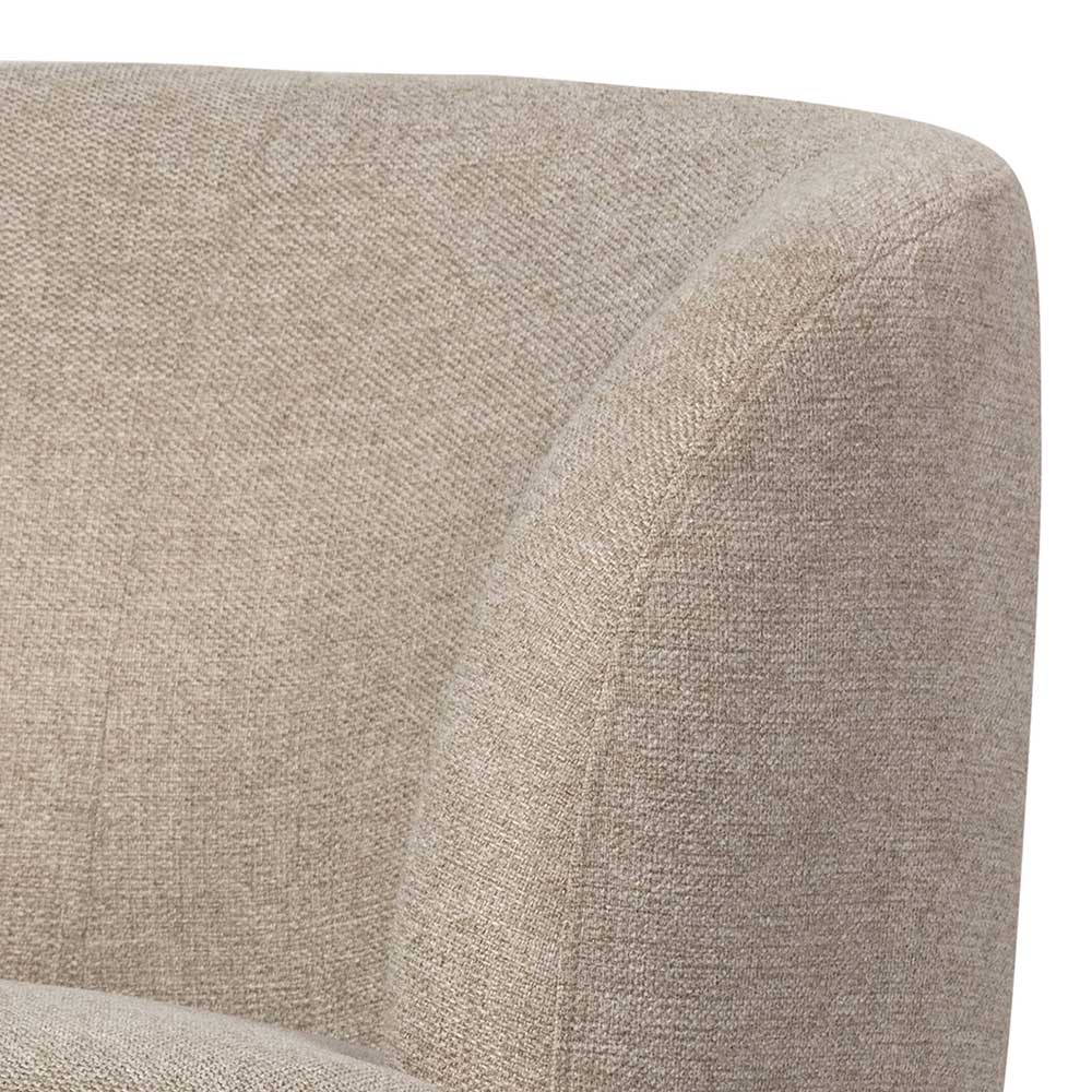 Drehbarer Polstersessel in Beige meliert - Cagara