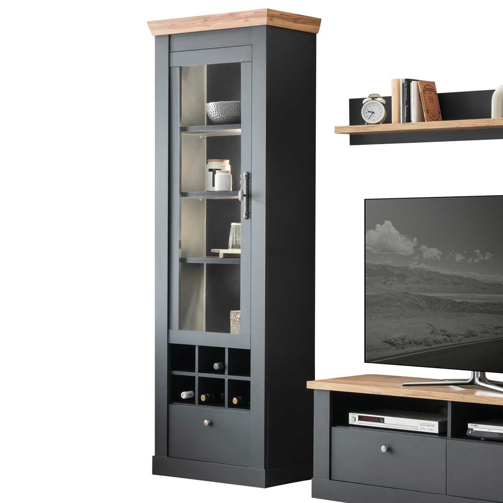 TV Wohnwandmöbel 297 cm breit - Lionel (vierteilig)