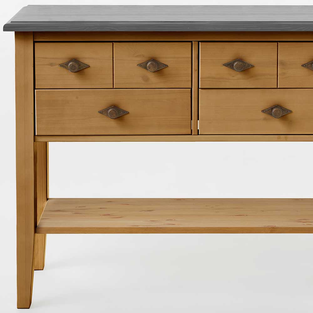 102x79x35 Landhaus Kommode Tisch mit vier Schubladen - Eshelas