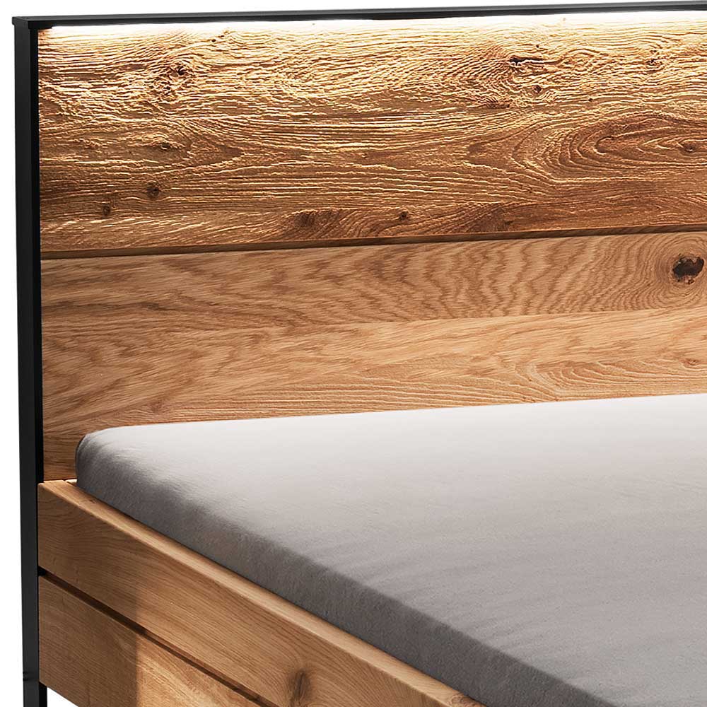 Schlafzimmer aus Wildeiche & Metall - Claas (vierteilig)