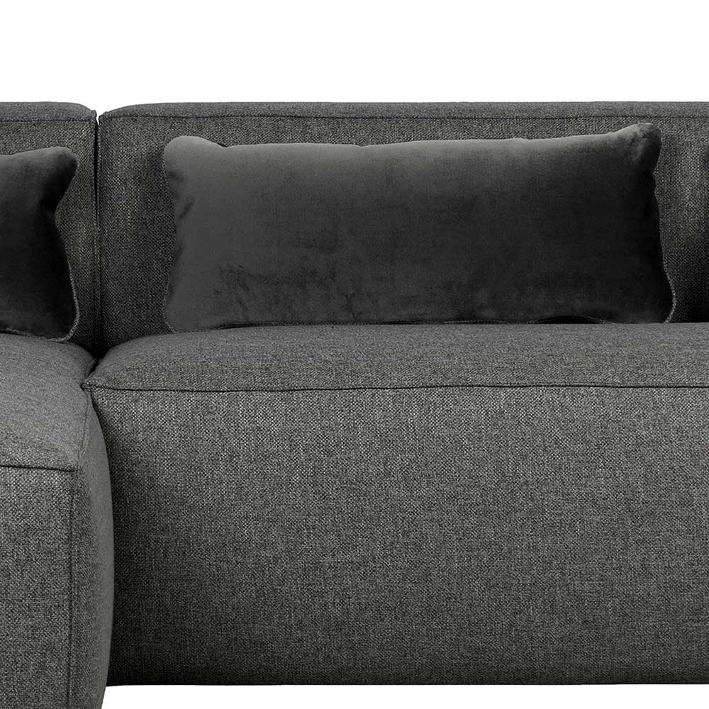 Modernes Ecksofa in Grau Webstoff - Washington