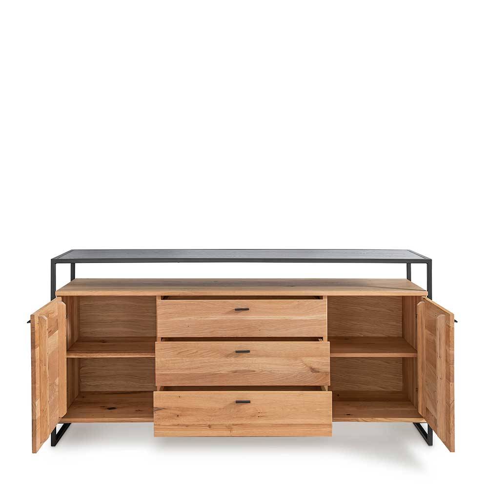 Industrial Sideboard aus Wildeiche Massivholz - Manarola