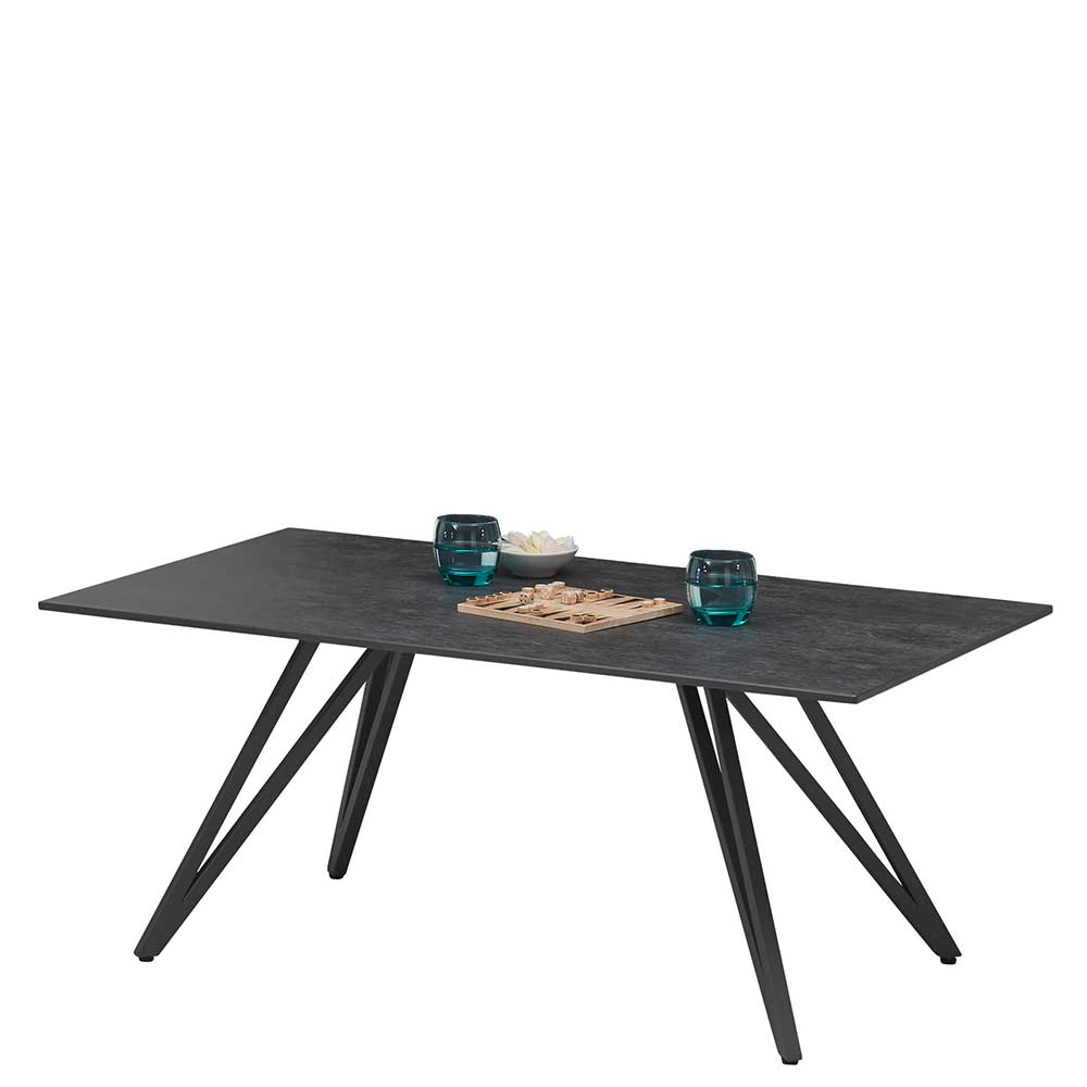 Schwarzer Design Couchtisch aus Keramik - Boplara