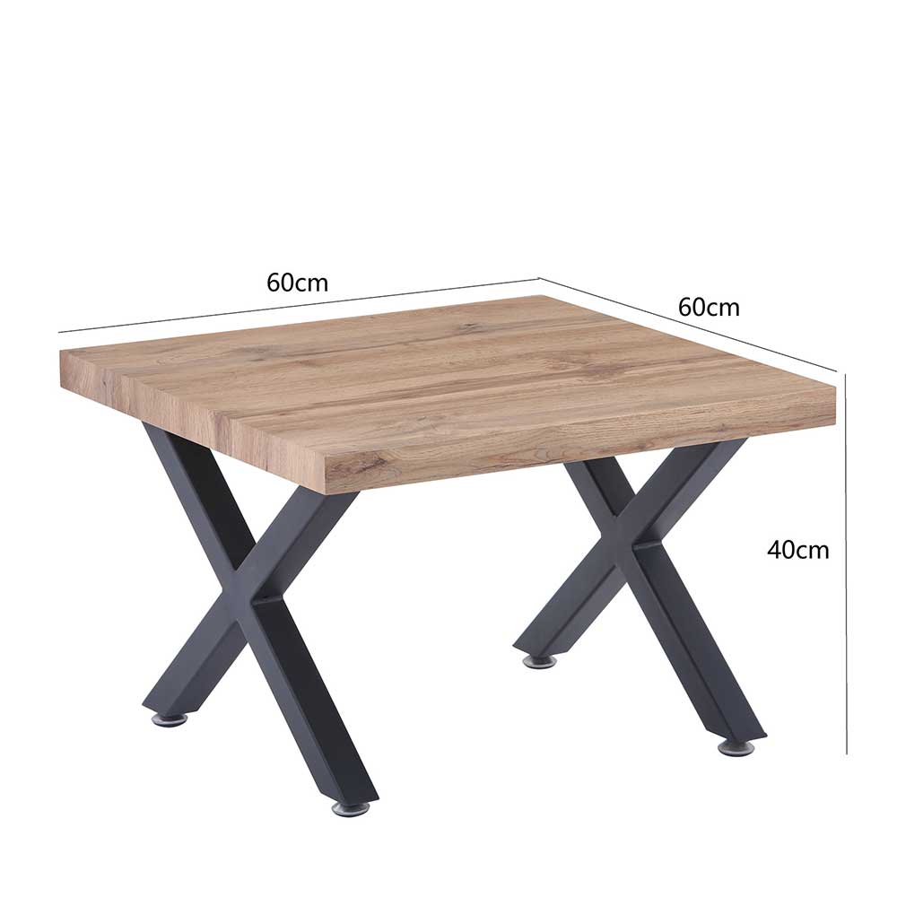 Wohnzimmer Tisch mit X Füßen - Blooming