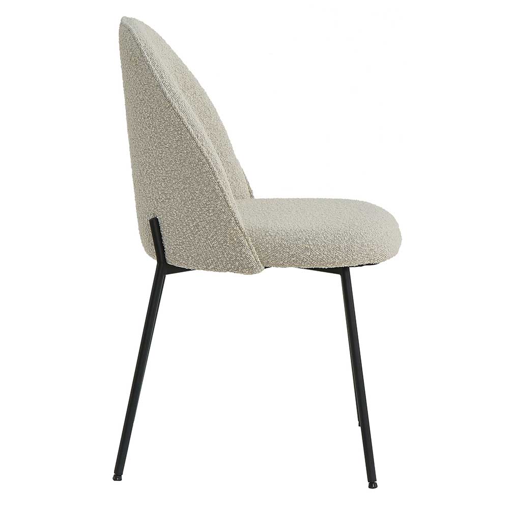 Stühle in Beigegrau mit Schwarz - Facanella (2er Set)