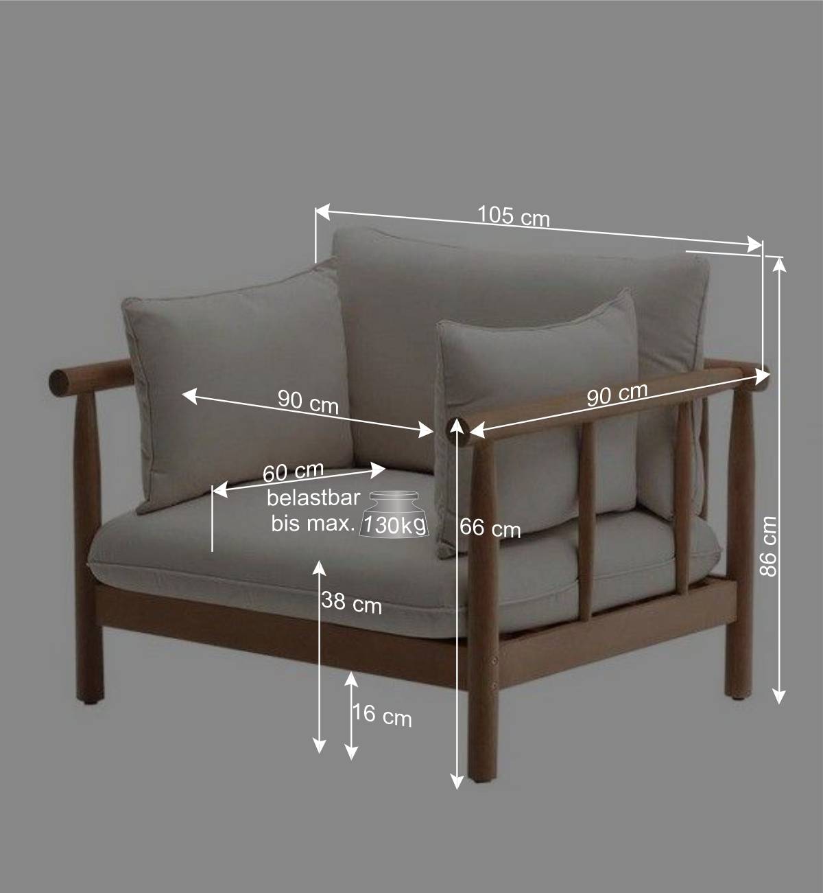 Garten Lounge Sitzgruppe Set - Perconia (vierteilig)