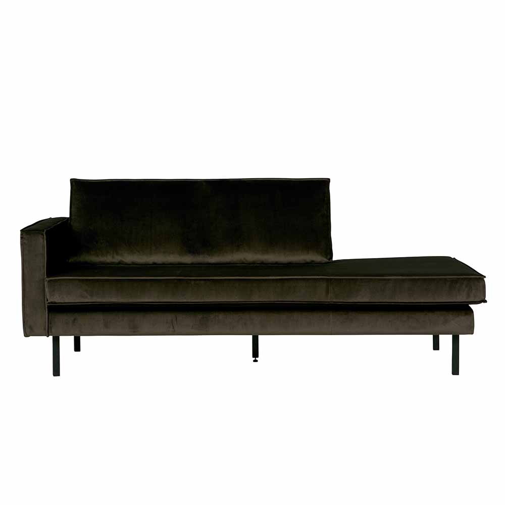 Daybed Jantal mit Samt dunkelgrün