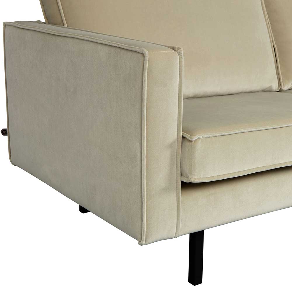 Sofaecke in Graugrün Samtstoff - Loona