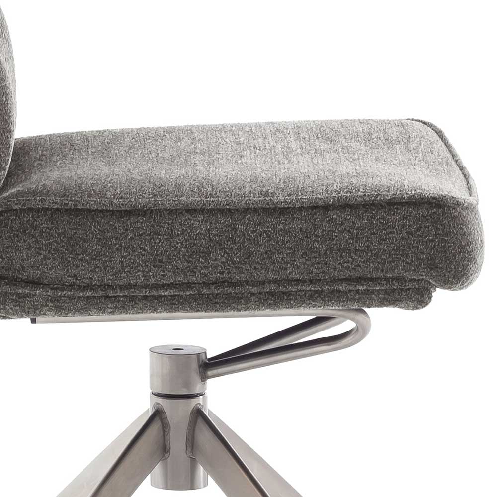 Chenille Esszimmerstuhl um 360 Grad drehbar - Padira (2er Set)