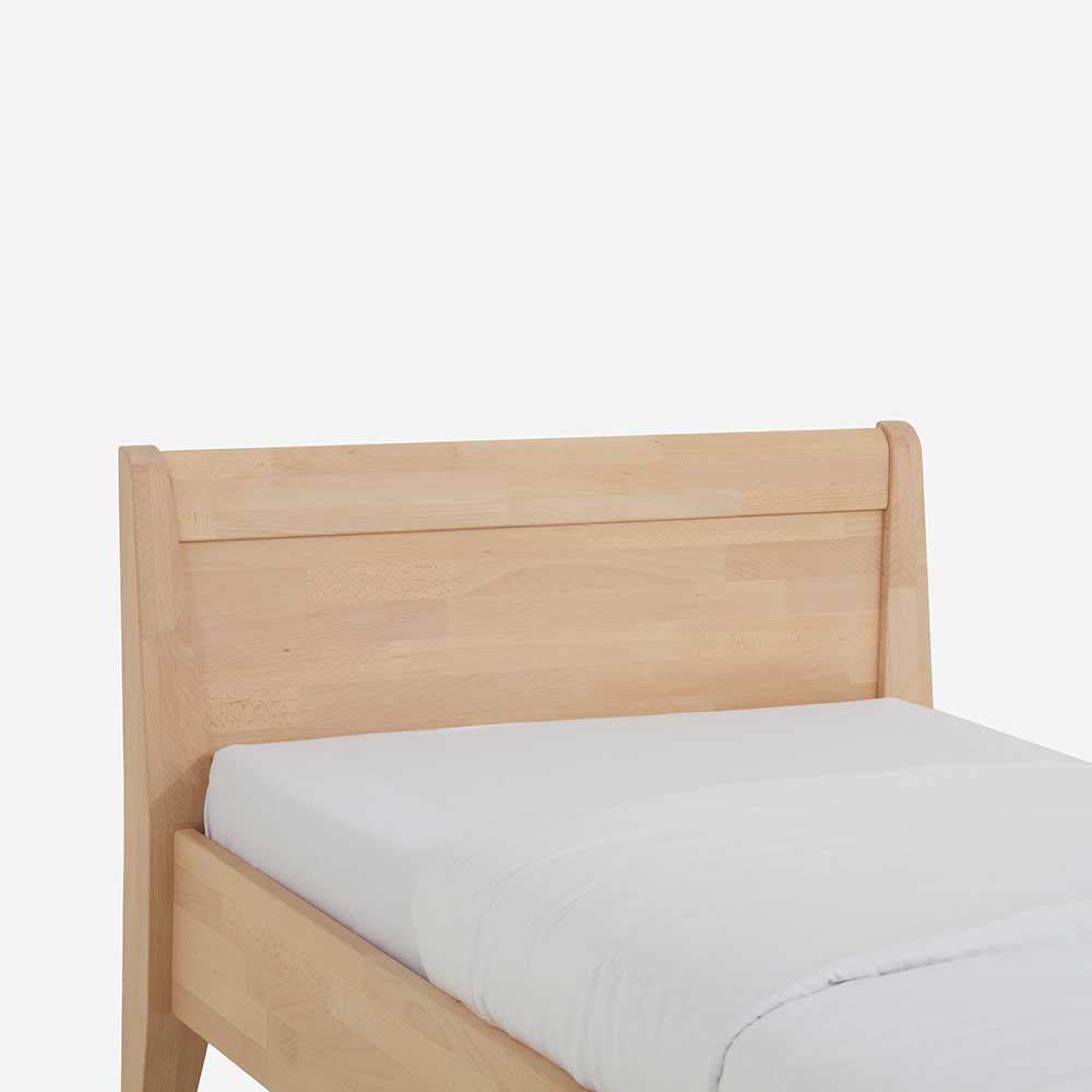 Helles Einzelbett Renia aus Buche Massivholz geölt