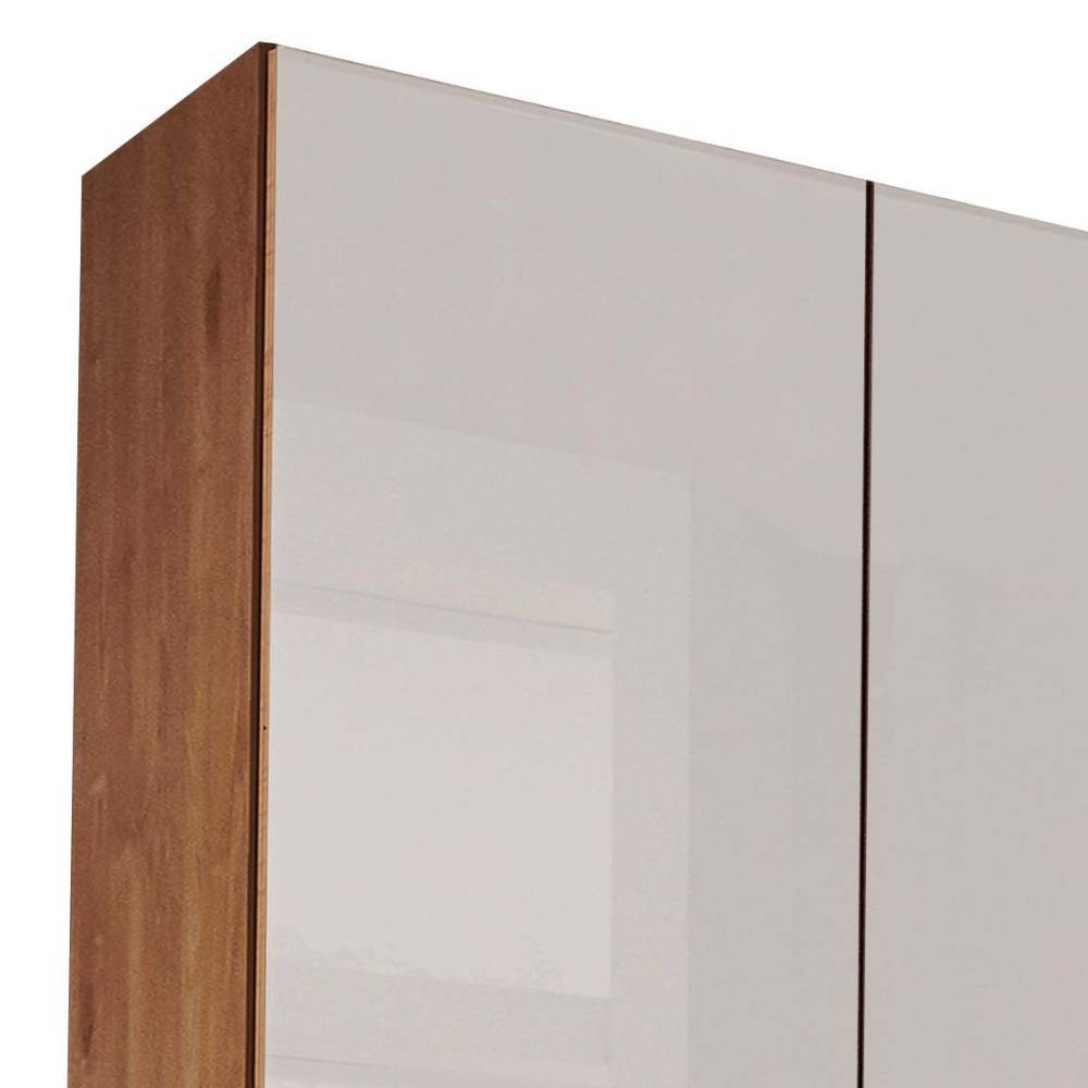 7-türiger Kleiderschrank in Weiß Glas - Dilacco