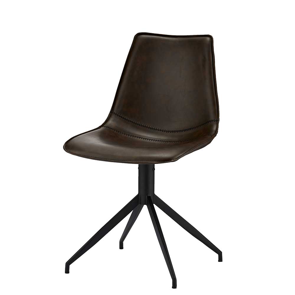 Top Schalenstuhl-Set in Dunkelbraun - Kleera (2er Set)