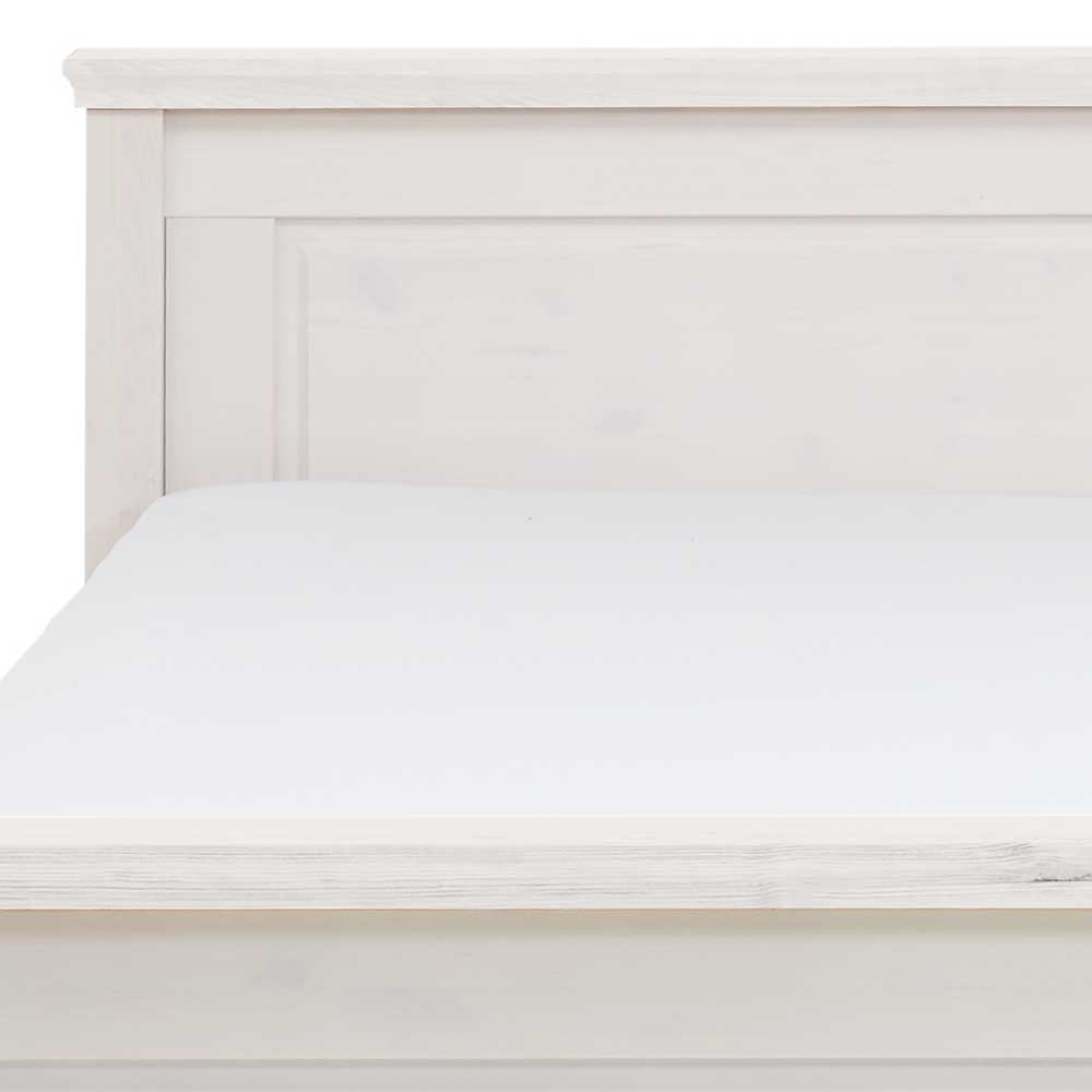 Weißes Bett als Einzelbett oder Doppelbett - Satumare