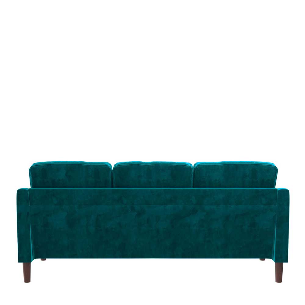 3-Sitzer Couch in Dunkelgrün Samtbezug - Cosmina