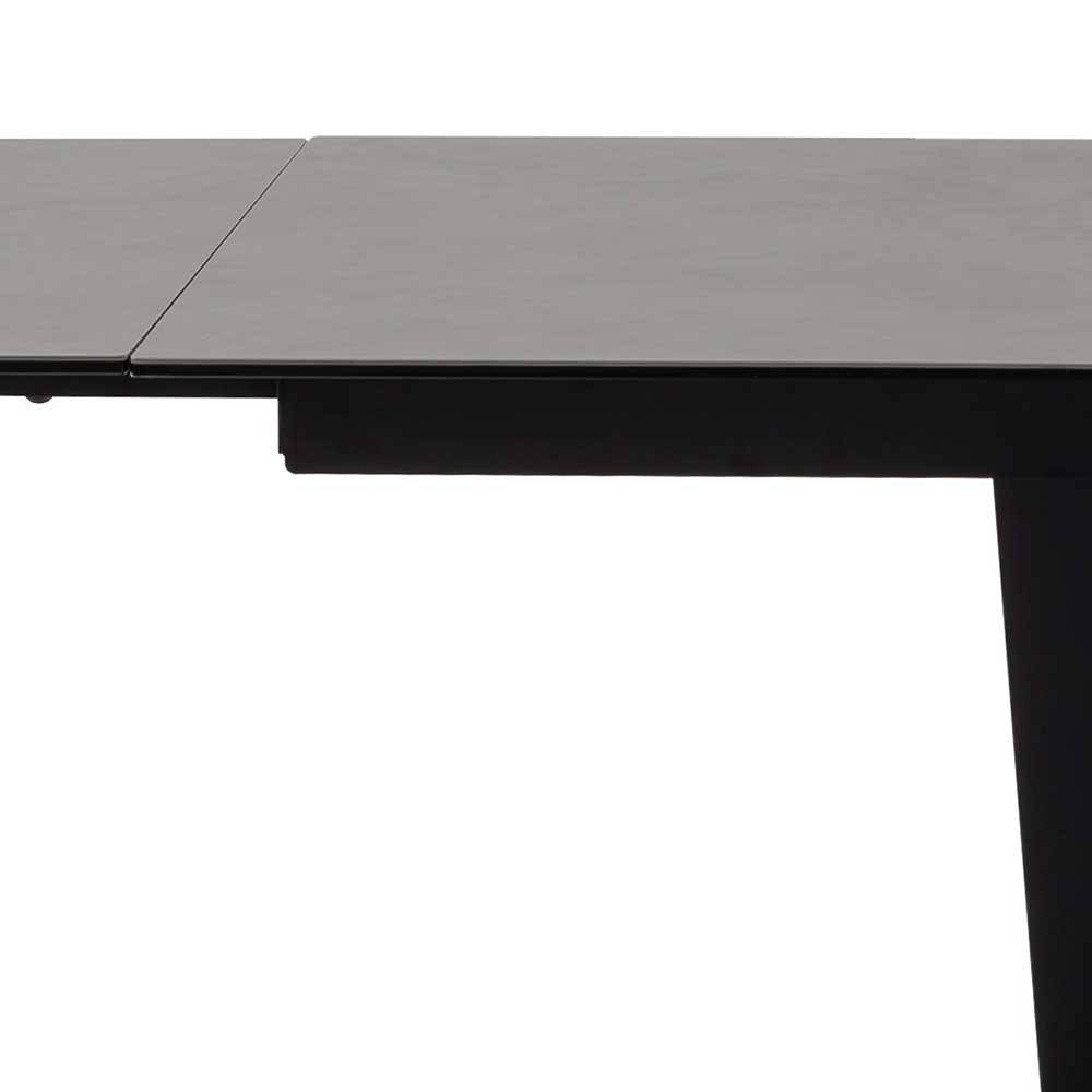 Schwarzer Säulentisch mit zwei Einlegeplatten - Circiut