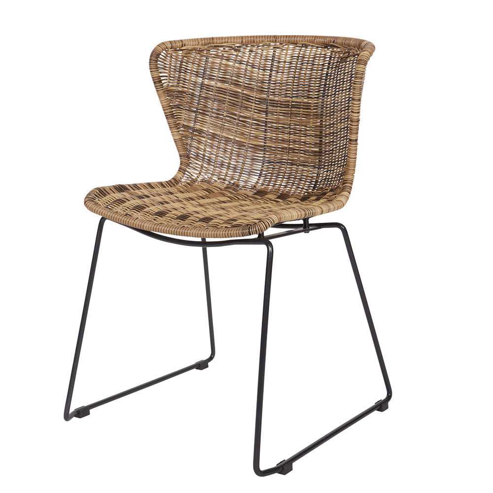 Design Stuhl Mevrinus aus Polyrattan (2er Set)