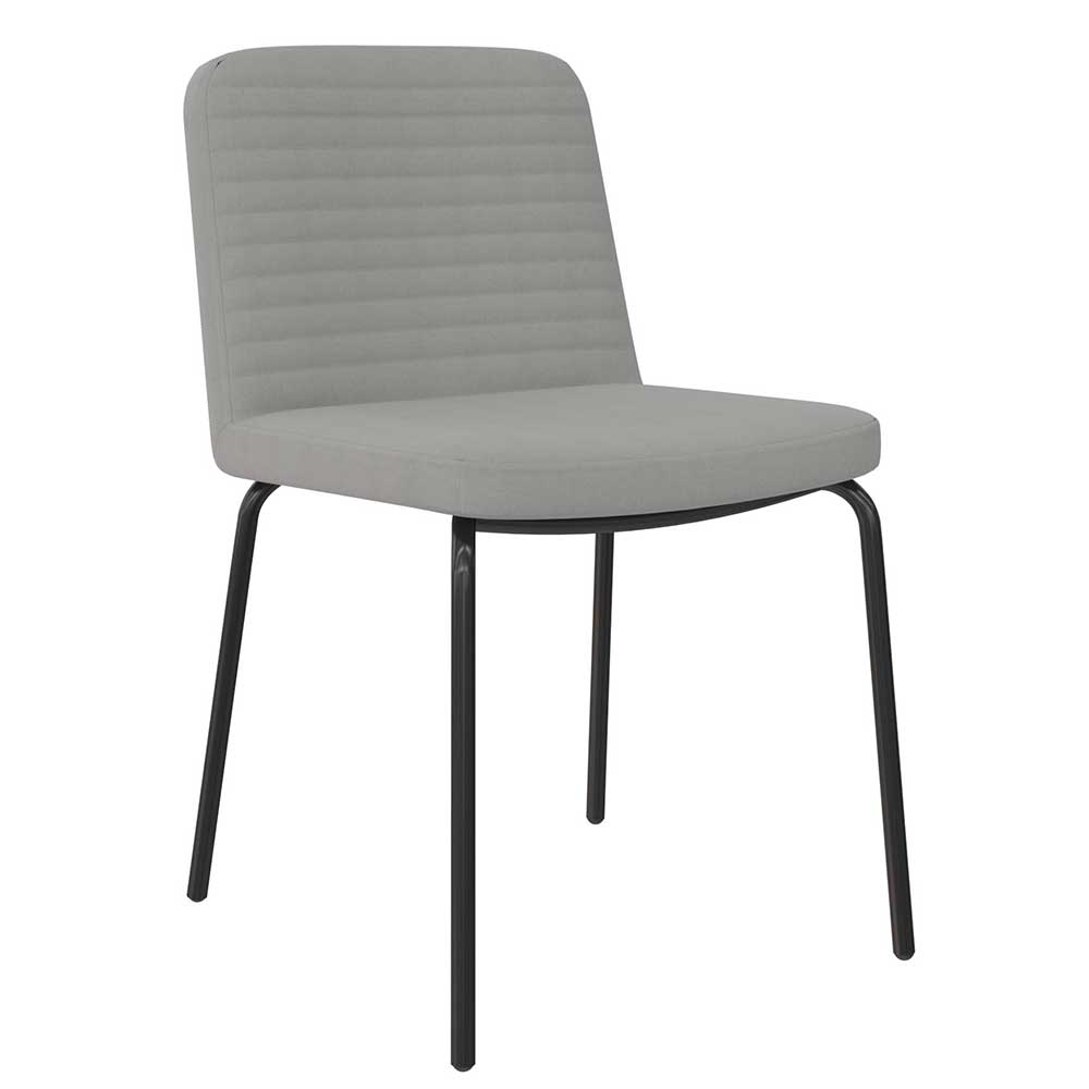 Polsterstühle in Grau und Schwarz - Semrosa (2er Set)