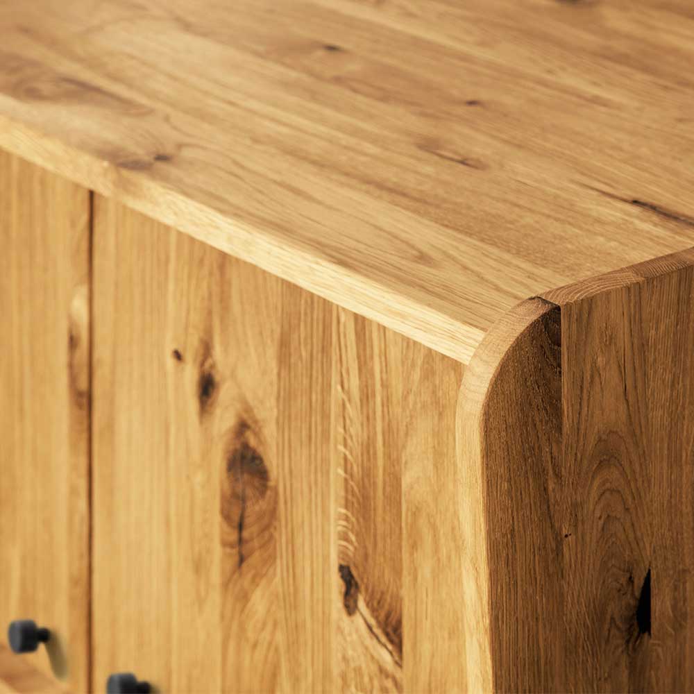 Wildeiche Midcentury Highboard mit 4 Türen - Hardus I