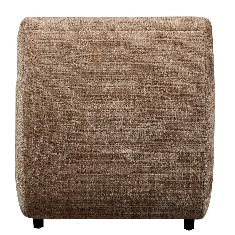 Brauner Chenille Relaxsessel Rückansicht – Glacita