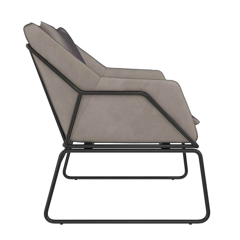 Loft Style Sessel in Grau Samt - Maric